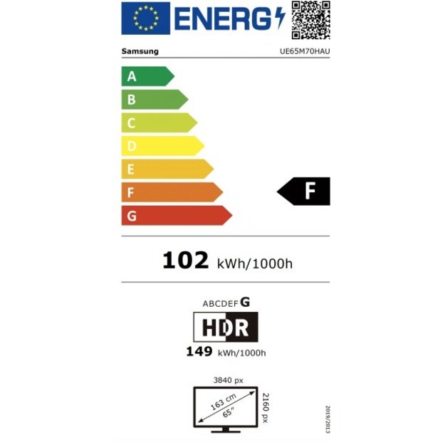 Televizorius Samsung Mini LED M70H 4K, Vision AI Smart TV (2026), UE65M70HAUXXH