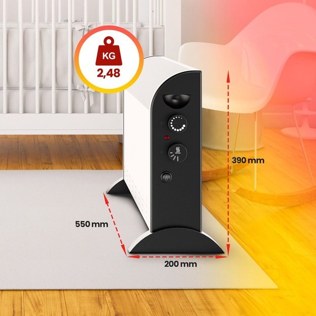 Extralink LCV-06 | Convector heater | 2000W, 3 Modes, Thermostat, Fan