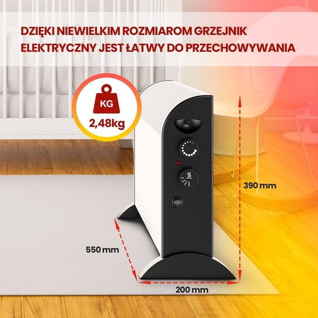 Extralink LCV-06 | Convector heater | 2000W, 3 Modes, Thermostat, Fan