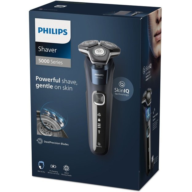 Philips SHAVER Series 5000 S5885/10 men s shaver Rotation shaver Trimmer Black, Blue