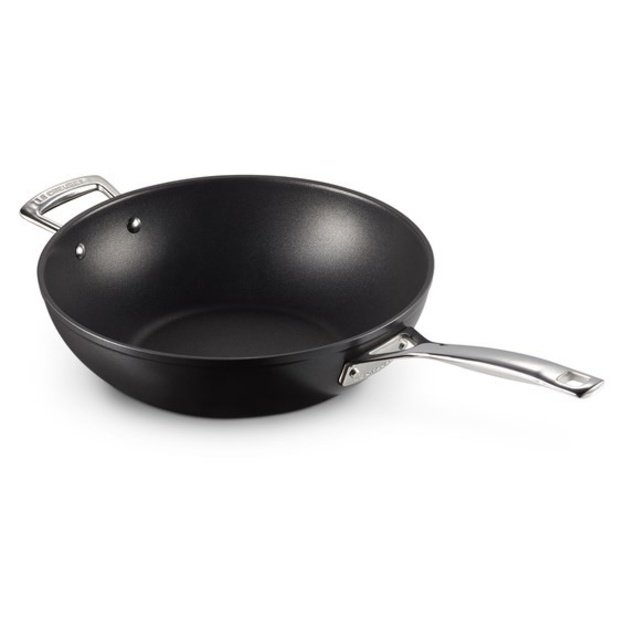 Le Creuset Hardened Nonstick Stir-Fry Pan silver 30cm