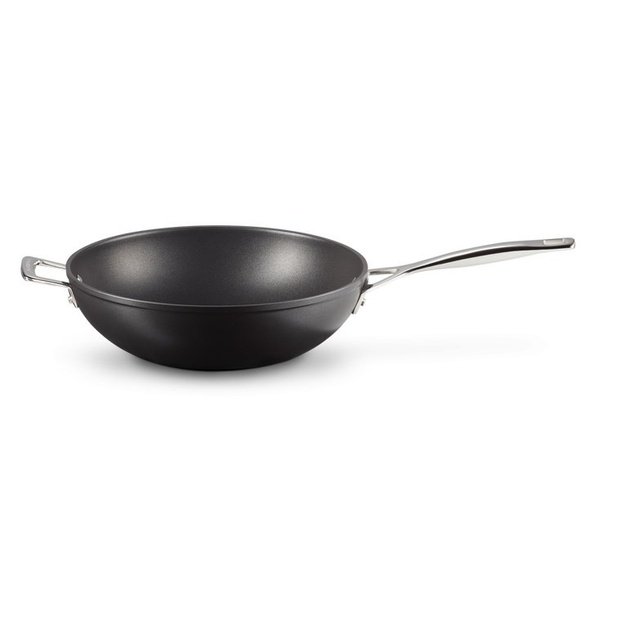 Le Creuset Hardened Nonstick Stir-Fry Pan silver 30cm