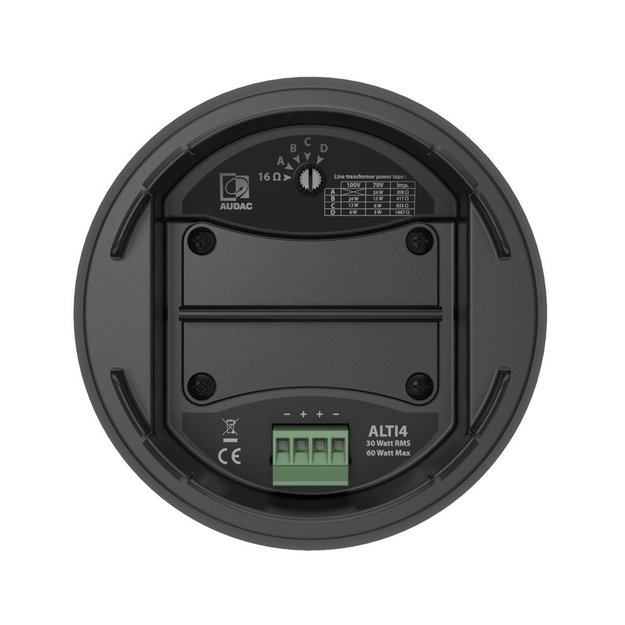 AUDAC ALTI6 2-way Black Wired 60 W