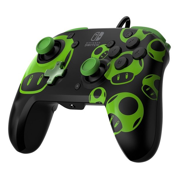 PDP Controller Rematch Wired 1Up Glow in the Dark     Switch