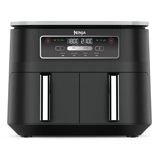 Ninja AF200EU fryer Double 7.6 L Stand-alone 2400 W Hot air fryer Black