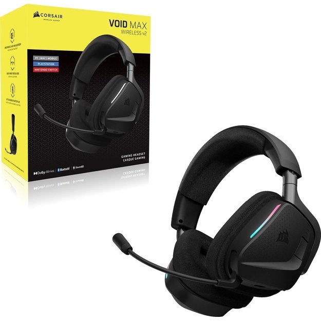 Corsair VOID v2 MAX WIRELESS Headset Head-band Gaming Bluetooth Black