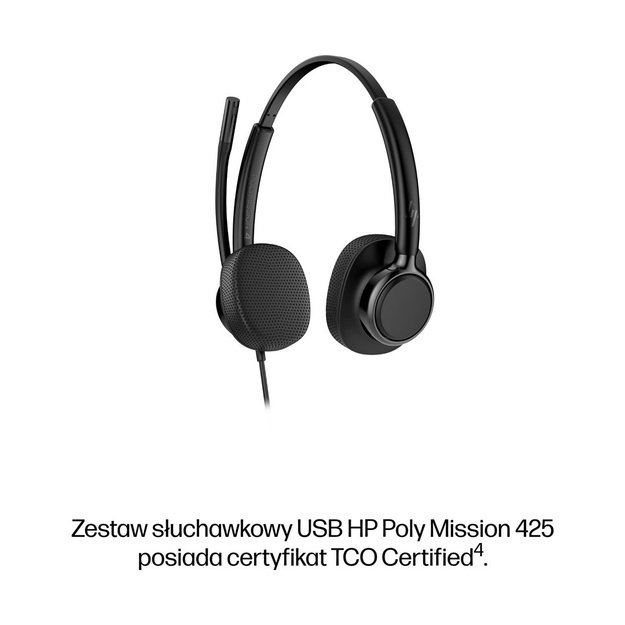 Poly Mission 425 Stereo Teams USB-C/A bulk