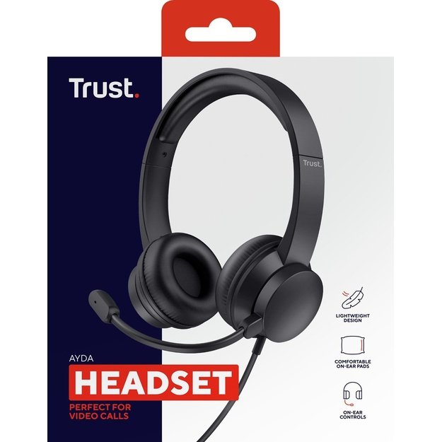 Trust Ayda Headset Wired Head-band Calls/Music Black