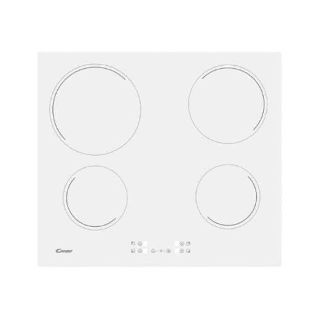 Candy | Hob | CH64CCW | Vitroceramic | Number of burners/cooking zones 4 | Touch | White