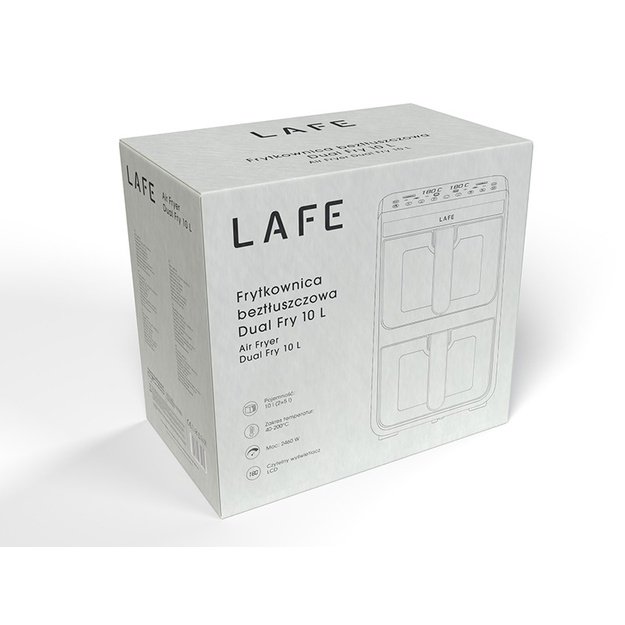 Lafe 47476 Air Fryer Dual Fry 10L