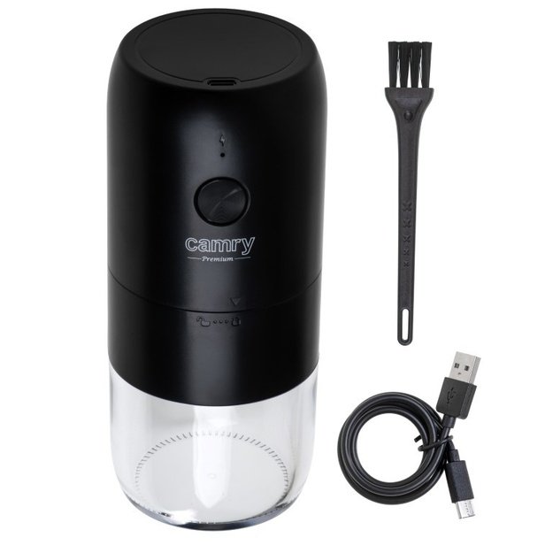 Camry Cordless USB Electric Coffee Grinder | CR 4302 | 25 W | Coffee beans capacity 25-30 g | Black