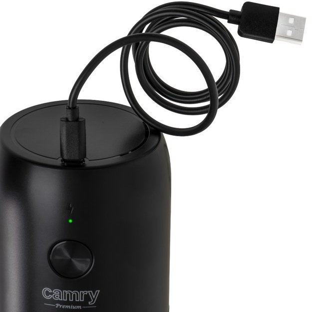 Camry Cordless USB Electric Coffee Grinder | CR 4302 | 25 W | Coffee beans capacity 25-30 g | Black
