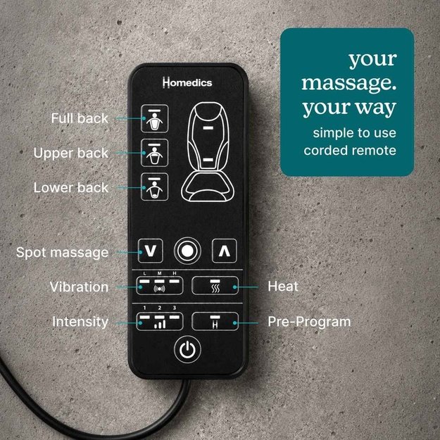 Homedics CBS-2026-EB Shiatsu Max 3.0 Back & Shoulder Massager With Heat