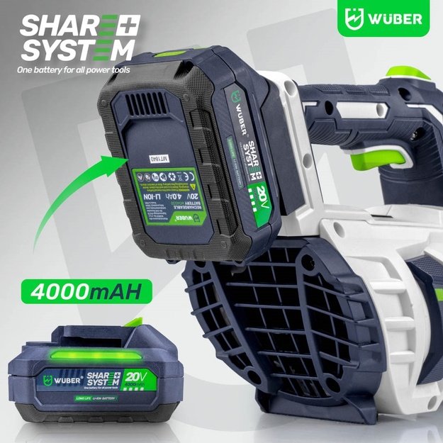 WUBER W04400 20V 160km/h cordless blower