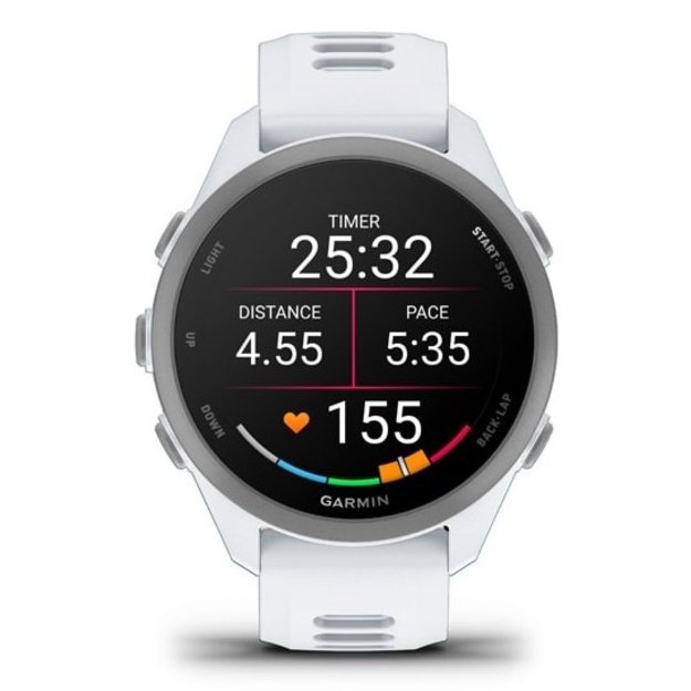 Garmin Forerunner 170 3.05 cm (1.2 ) AMOLED 30 mm Digital 390 x 390 pixels Touchscreen White GPS (satellite)