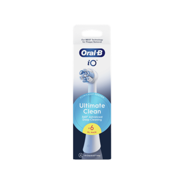 Oral-B | Replaceable toothbrush heads | iO UltimateClean | Heads | For adults | Number of brush heads included 6 | White