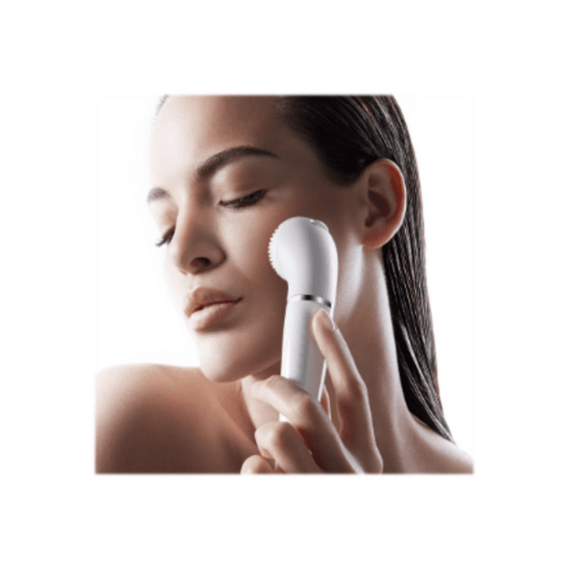 Braun Face Facial Epilator and Brush | SE810 | Number of power levels 1 | Wet & Dry | White/Silver
