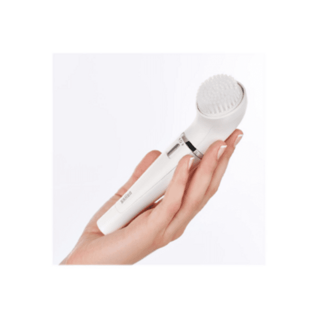 Braun Face Facial Epilator and Brush | SE810 | Number of power levels 1 | Wet & Dry | White/Silver