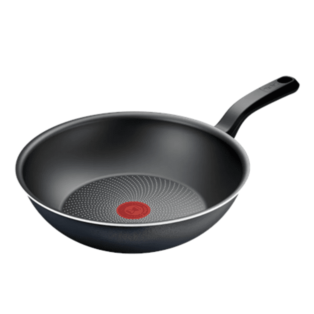 TEFAL Pan | H0561942 | Wok | Diameter 28 cm | Suitable for induction hob | Fixed handle | Black