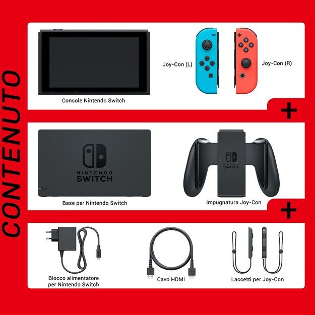 Nintendo Switch Konsole V2 (2022) rot/blau 6