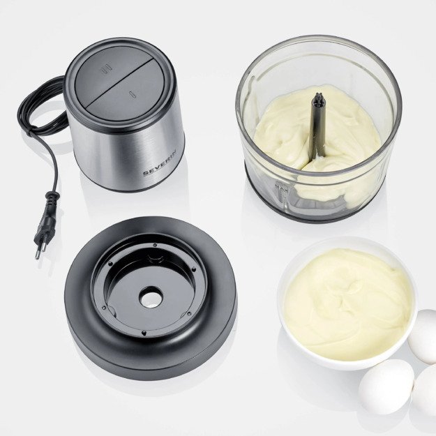 Severin KM 3867 electric food chopper 1 L 400 W Black, Silver, Transparent 4