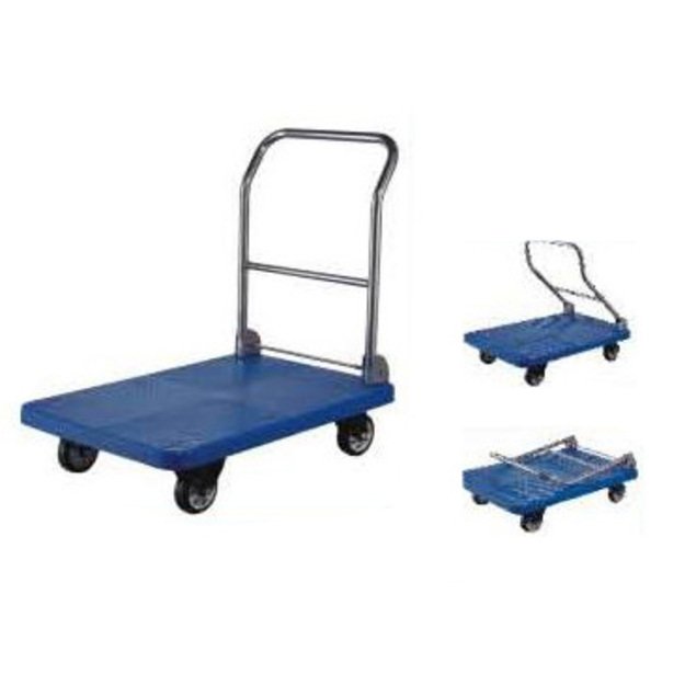 Trolley with folding handle