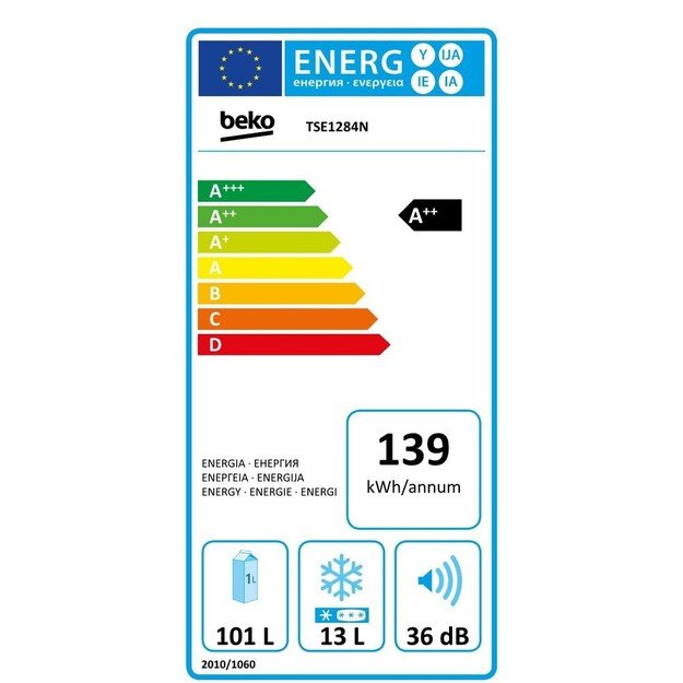 Beko TSE1284N combi-fridge Freestanding White 120 L A++ 1
