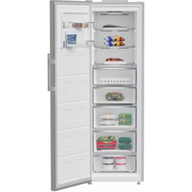 BEKO Freezer | B5RMFNE314X | Energy efficiency class E | Upright | Free standing | Height 186.5 cm | Total net capacity 286 L | 4