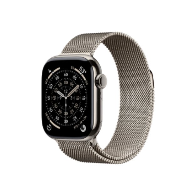 Apple Watch Series 11GPS + Cellular 42mmNatural Titanium Case with Natural Milanese Loop