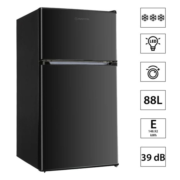 Manta MM545DBK Fridge 88L Black 7