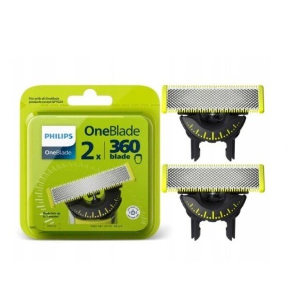 Philips | OneBlade Replacement blade, 2 pcs | QP420/50 | Black/Green 6