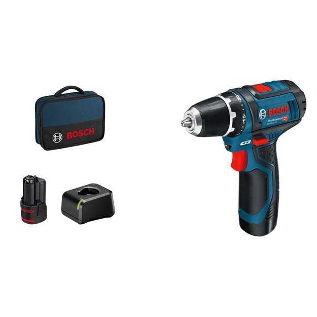Bosch screwdriver 12 V Li-Ion 1300 RPM Black, Blue, Red