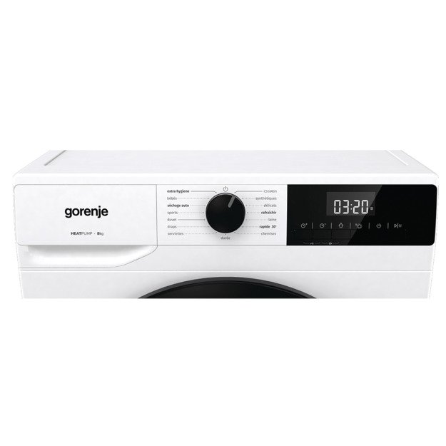 Gorenje Dryer Machine | DHNE82 | Energy efficiency class Class D | Front loading | 8 kg | LED | Depth 55 cm | White 6