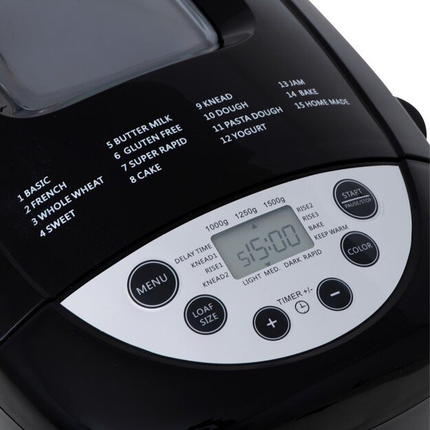 Mesko | Bread maker | MS 6022 | Power 850 W | Number of programs 15 | Display LCD | Black 1