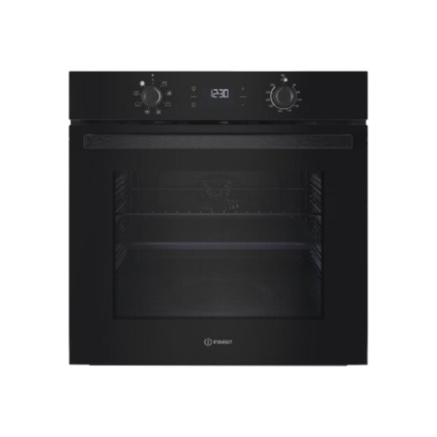 INDESIT Oven | IO K55C B | 71 L | Electric | Catalytic | Electronic | Height 59.5 cm | Width 59.5 cm | Black