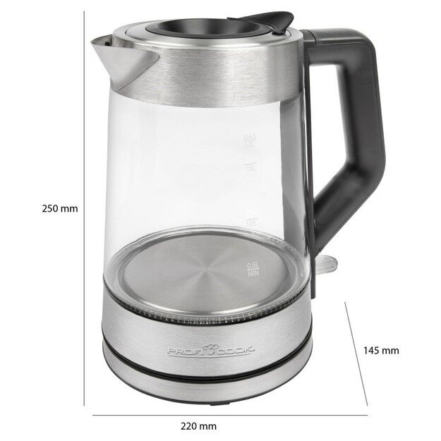 Proficook electric glass kettle PC-WKS 1190 G 2