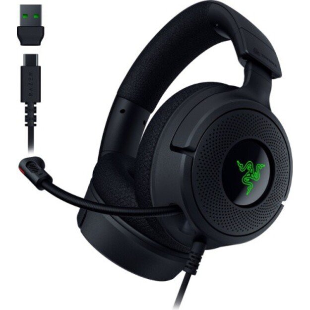 Razer Kraken V4 X Laidinės žaidimų ausinės, Juoda