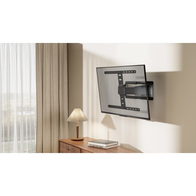 Gembird WM-90ST-02 Full-motion TV wall mount, 43&rdquo;-90&rdquo;, black 3