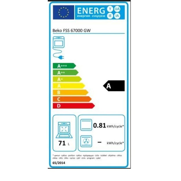 Cooker BEKO FSS67000GW 1