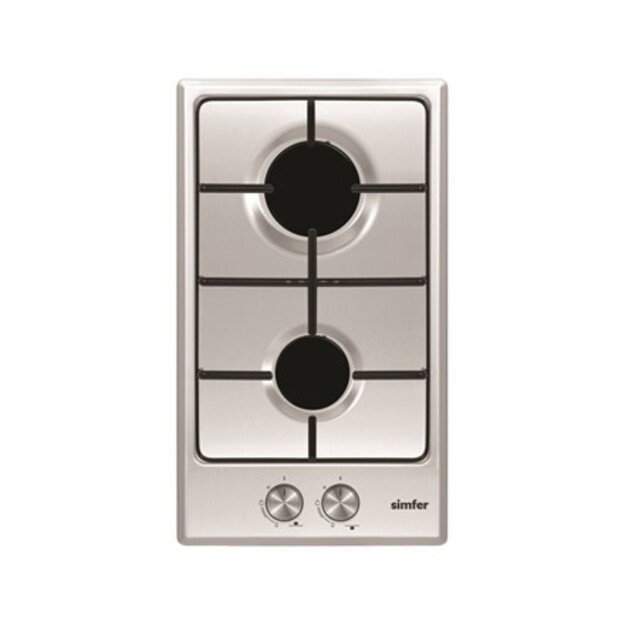 Simfer Hob H3.200.VGRIM Gas Number of burners/cooking zones 2 Rotary knobs Stainless steel