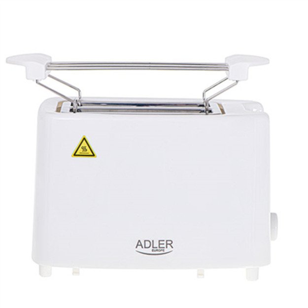 Adler | AD 3223 | Toaster | Power 750 W | Number of slots 2 | Housing material Plastic | White