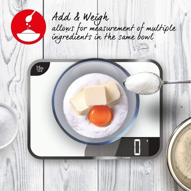 Salter 1079 WHDR 15kg Max Chopping Board Digital Kitchen Scale - White