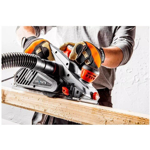 Electric Planer Graphite 1300W, planing depth 3.5mm, planing width 110mm 1
