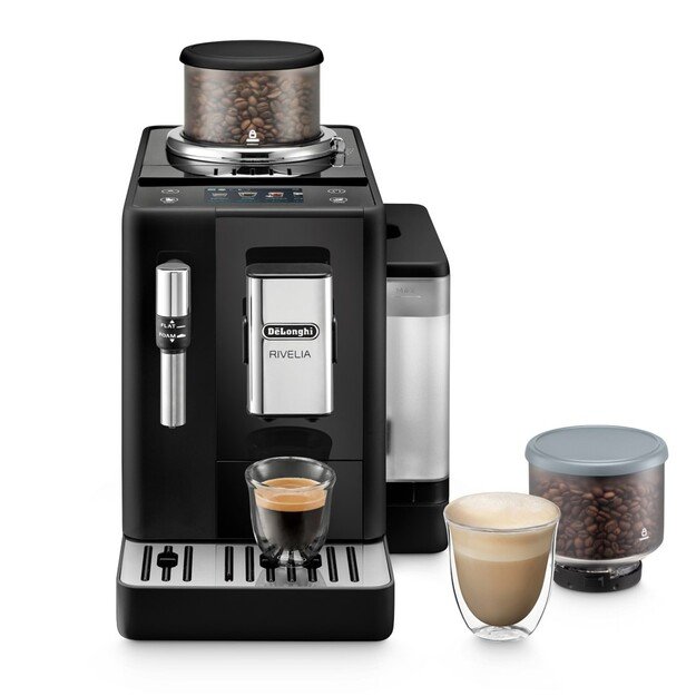 Delonghi Coffee Machine | EXAM 440.35.B RIVELIA | Pump pressure 19 bar | Built-in milk frother | Automatic | 1450 W | Onyx Black