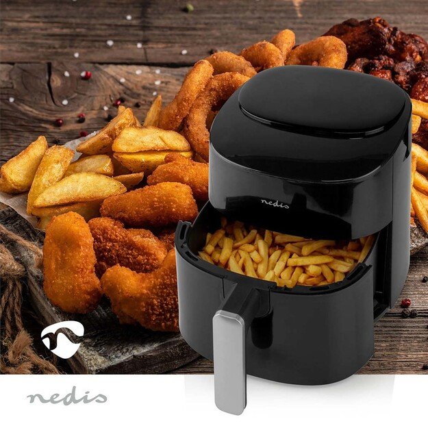 Nedis KAAF160BK fryer Single 4.2 L Stand-alone 1300 W Hot air fryer Black 10