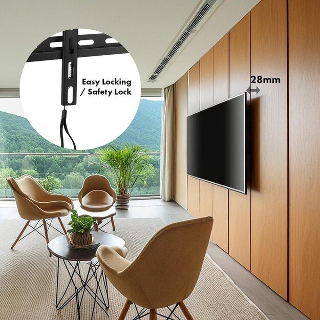 Maclean TV MC-412 Wall Mount Bracket 32 -70  VESA 400x400 45kg Tilting Universal Adjustable Spirit Level Mounting Accessories 9