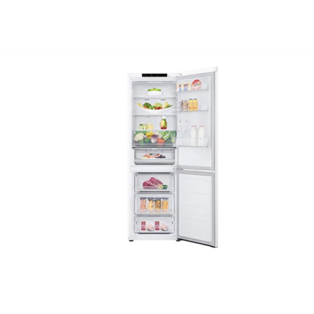 LG | Refrigerator | GBV3100DSW | Energy efficiency class D | Free standing | Combi | Height 186 cm | Fridge net capacity 234 L |