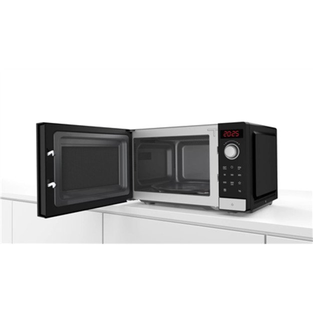 Bosch Serie 2 FFL023MS2 microwave Countertop Solo microwave 20 L 800 W Black, Stainless steel