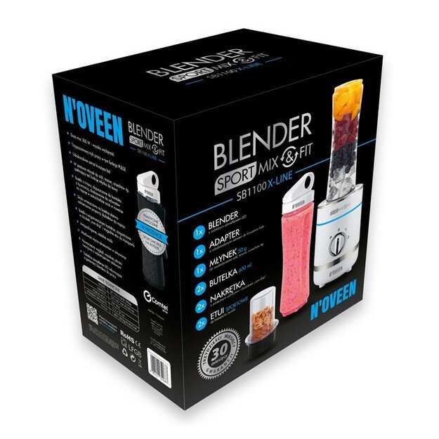 Noveen Sport Mix & Fit SB1100 X-LINE blender 0.6 L Tabletop blender 300 W 2