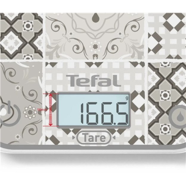 TEFAL Electronic Kitchen Scale | Optiss BC50D6V0 | Graduation 0.5/1 g | Display type LCD | Mozaic Decor 4